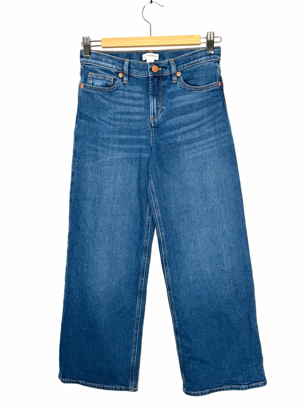 J. Crew Crewcuts Girls Wide Leg Jeans Size 12 Adjustable Waist